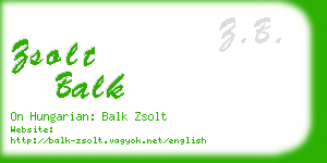 zsolt balk business card